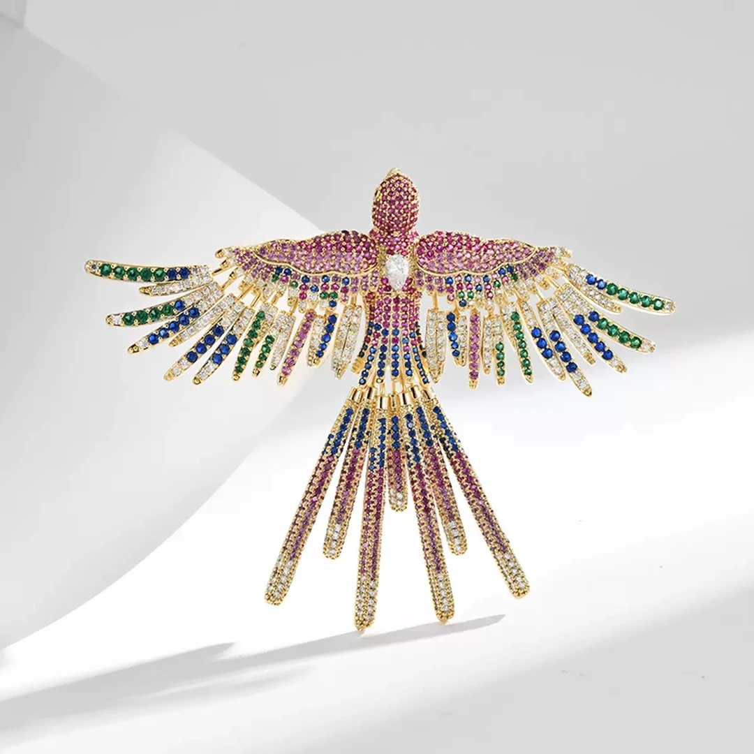 设计师高定-高精切红宝石胸针两戴款YB-1818