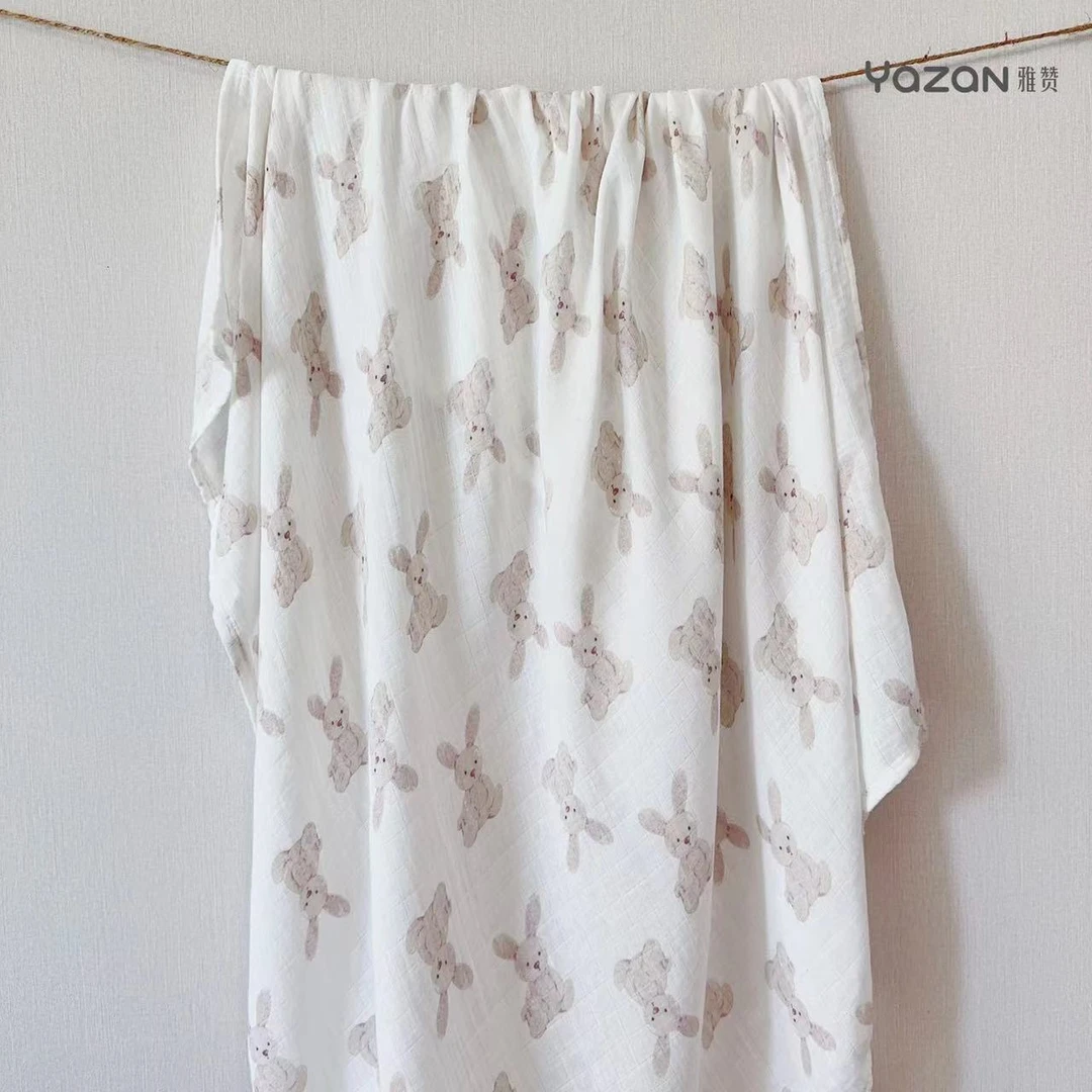 雅赞实体店【双层竹纤多功能毯】面料轻薄 柔软 细腻  可做包被盖毯