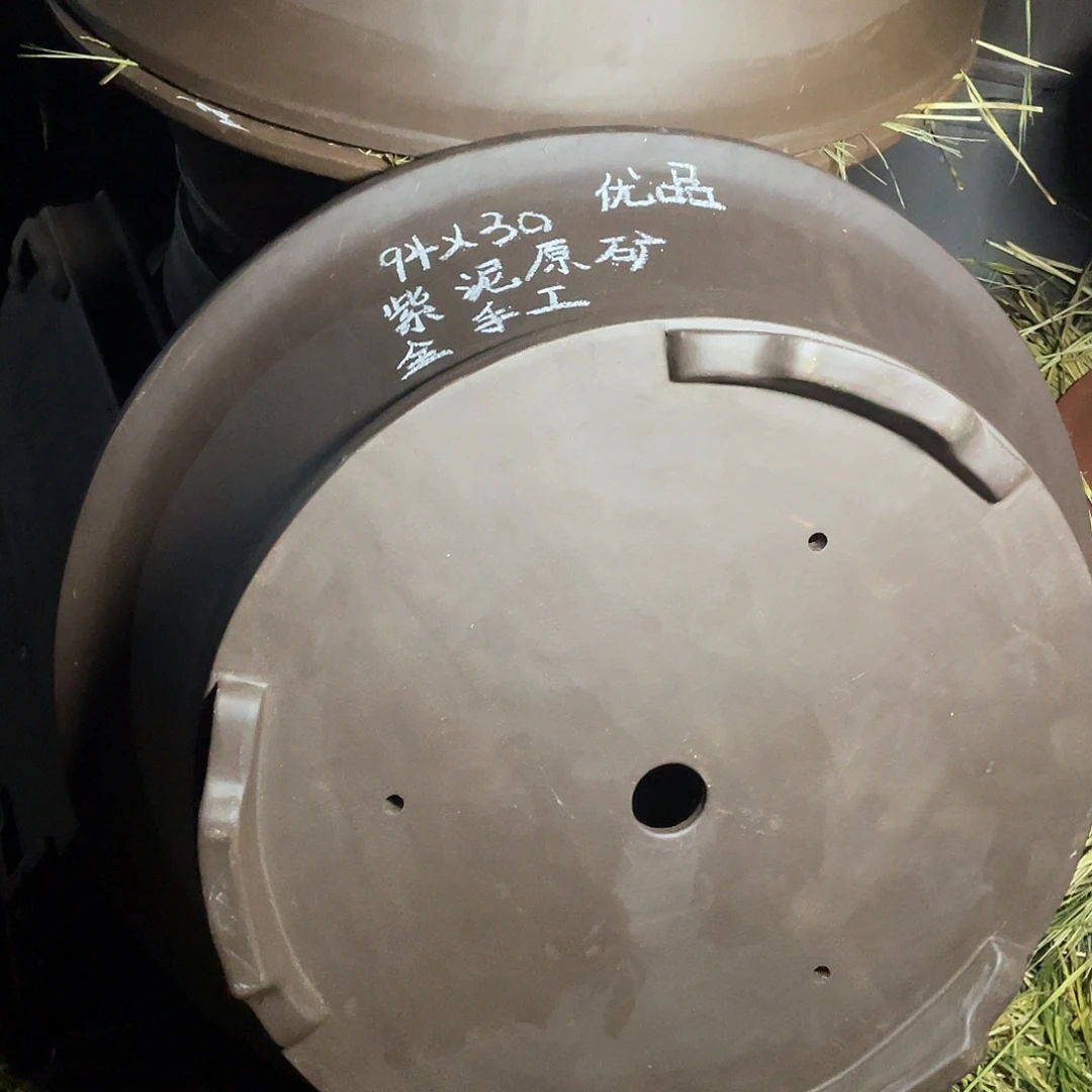 紫砂特大口径圆浅盆一只94*30