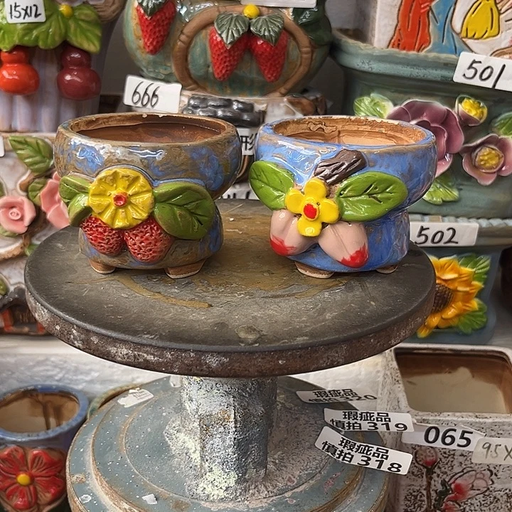 粗陶材质多肉花盆