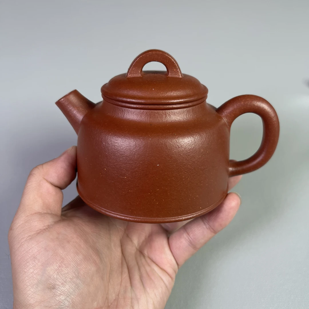 鱼罩壶+240CC+黄龙山原矿降坡泥+全手工制作+黄龙山宝山区红降坡