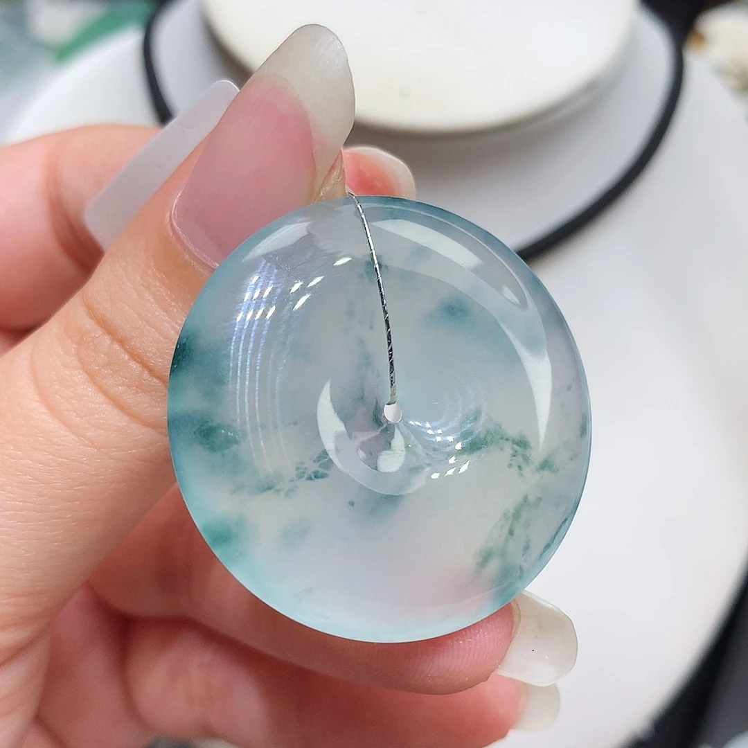 翡翠未镶嵌胸饰翡翠91，34.6/6