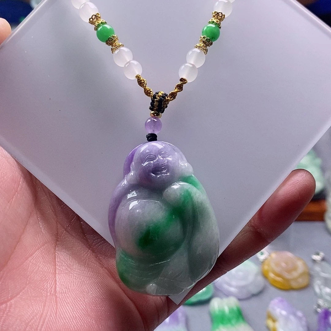 翡翠未镶嵌吊坠(赠链)