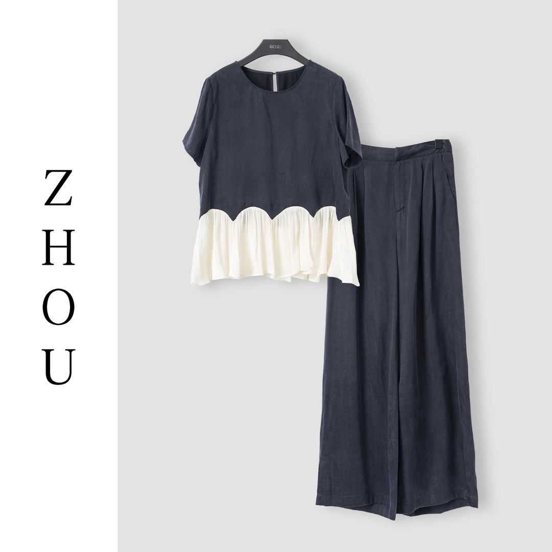 (周哥甄选）藏青色套装-23623