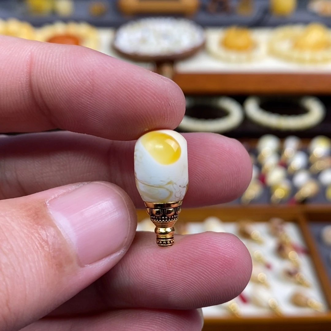 蜜蜡未镶嵌裸石配饰三通尺寸10