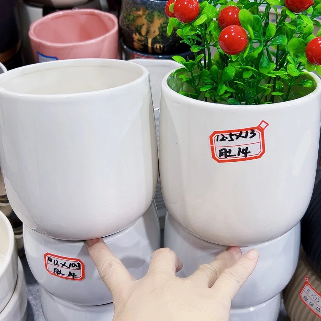 外贸尾单陶瓷花盆凑单10米包邮