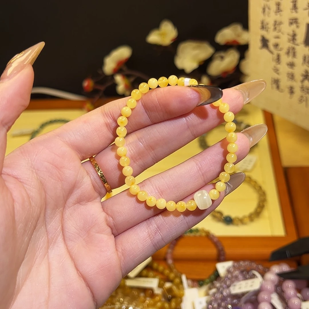 烟晶手链银S925镶嵌-蜡8003