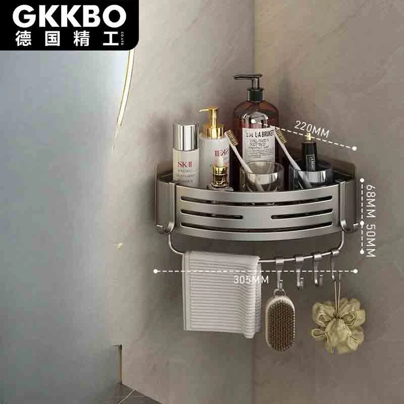 【GKKBO德国精工】 6免打孔卫生间吸盘置物架子壁挂卫浴室洗手台