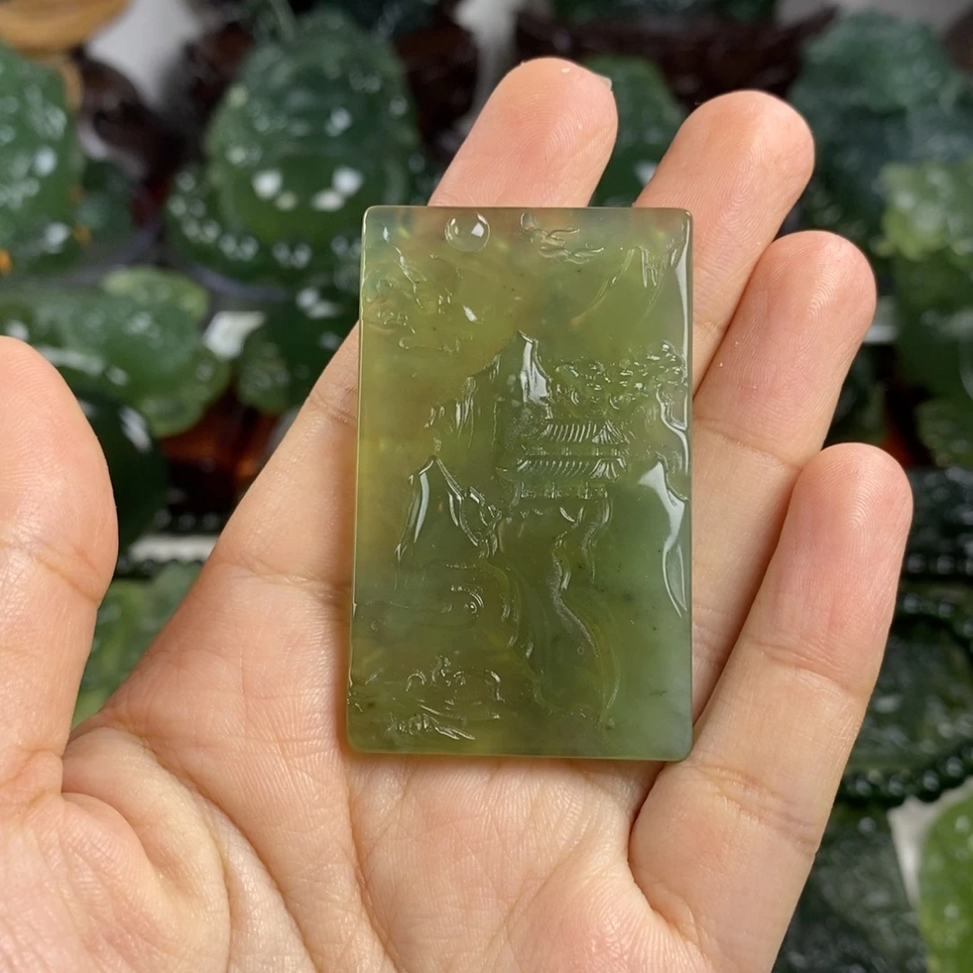 岫玉未镶嵌挂件挂件