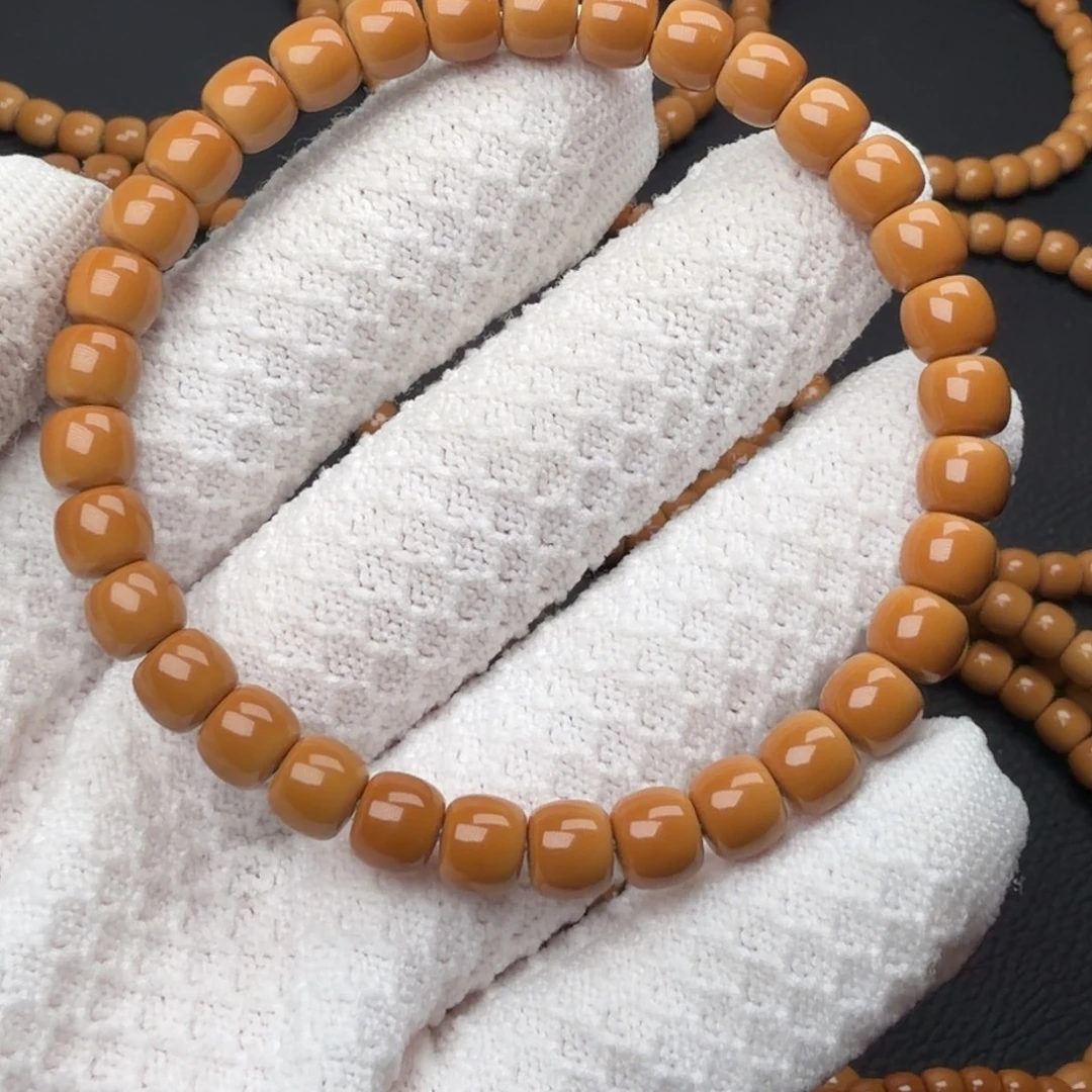 手串橄榄核6.9mm精品清水核核尖单圈