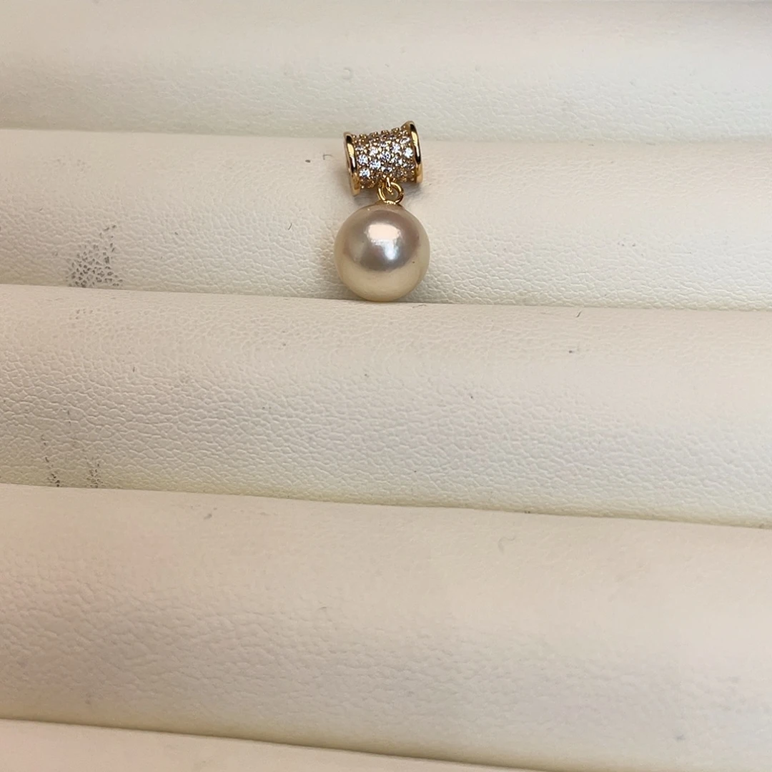海水珍珠吊坠(不含链)银S925镶嵌