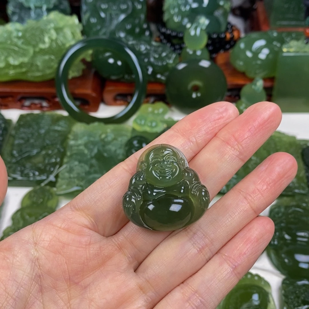 精***神岫玉未镶嵌挂件挂件