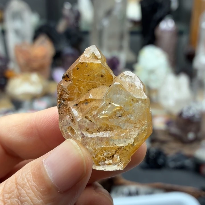 摆件未镶嵌水晶黄泥骸骨
