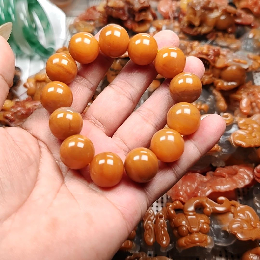 石英质玉（黄龙玉）未镶嵌笔搁