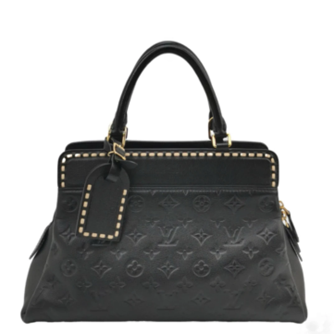 95新 LouisVuitton/路易威登 全皮 手提包 黑/JW3364