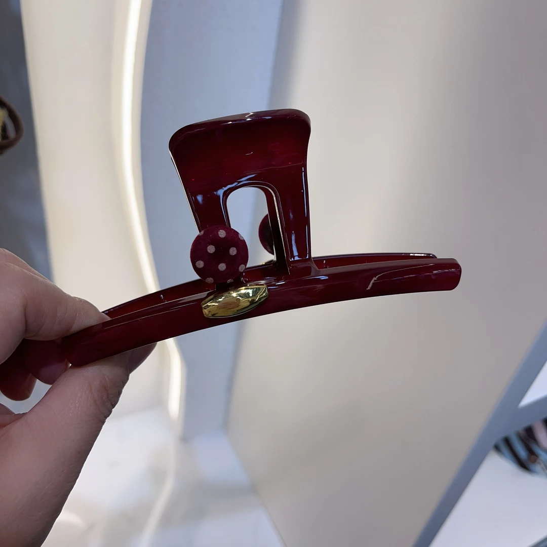 S177红色波点球球抓夹