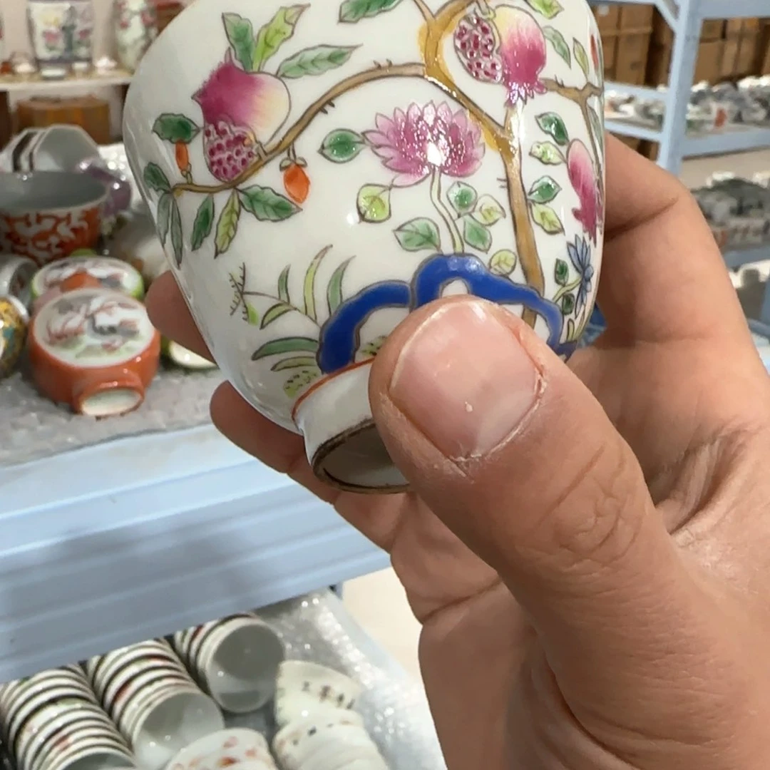 瓷片摆件手绘瓷器全部处理