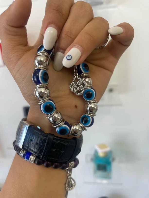 非金属珐琅手链 Empotr民族风复古彩色蓝色素款手工手链