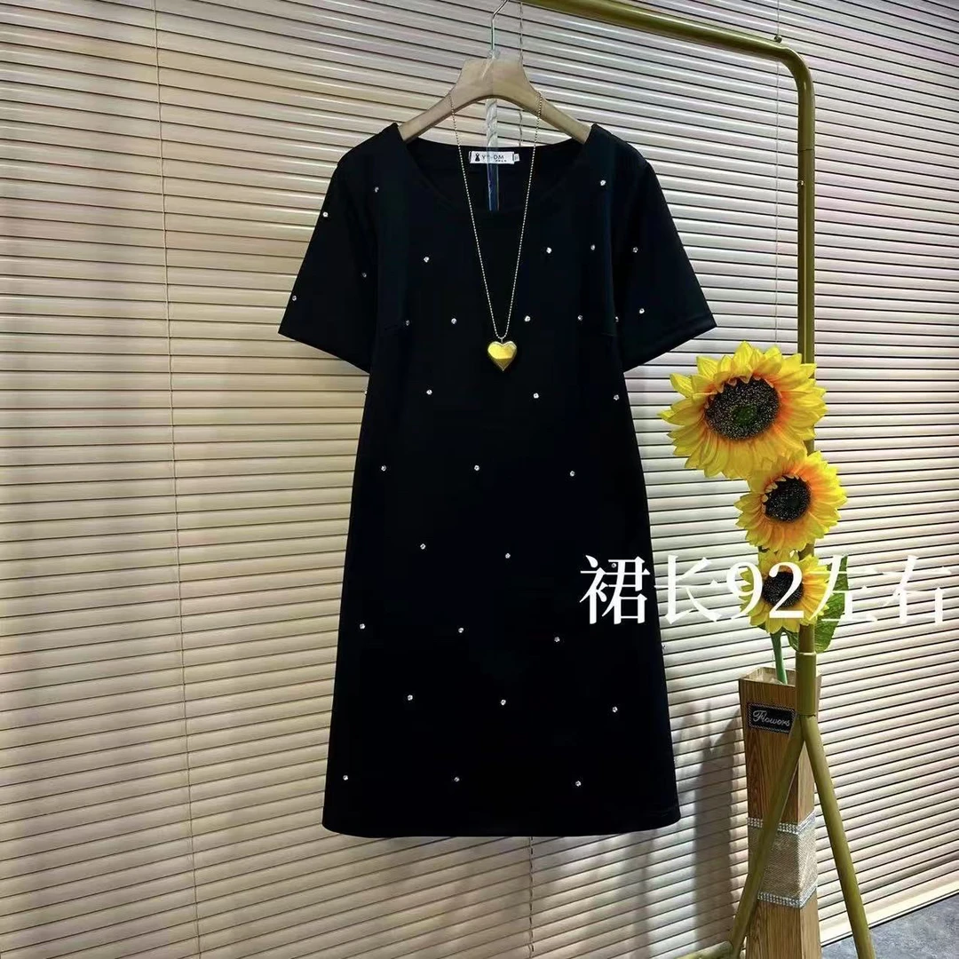 Y胖mm欧货时尚新款重工气质显瘦连衣裙