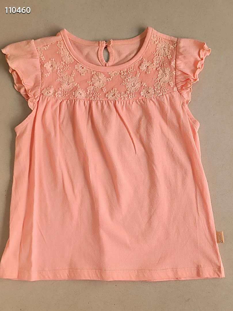 外贸原单纯棉换标女童裙式短袖