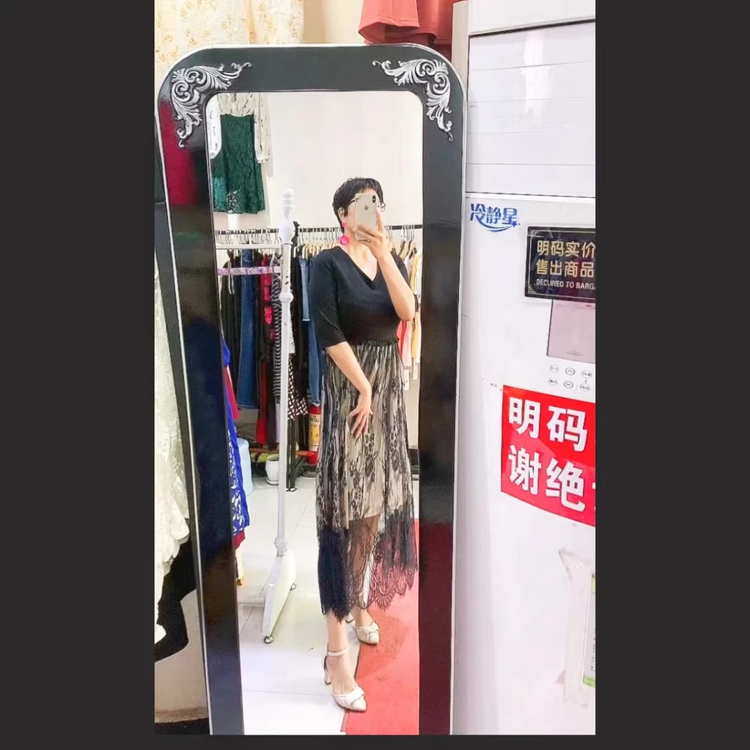 深圳高端原创 蕾丝拼接连衣裙