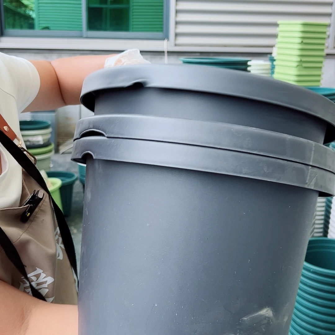 瑕疵球根盆4#灰黑色3个无托