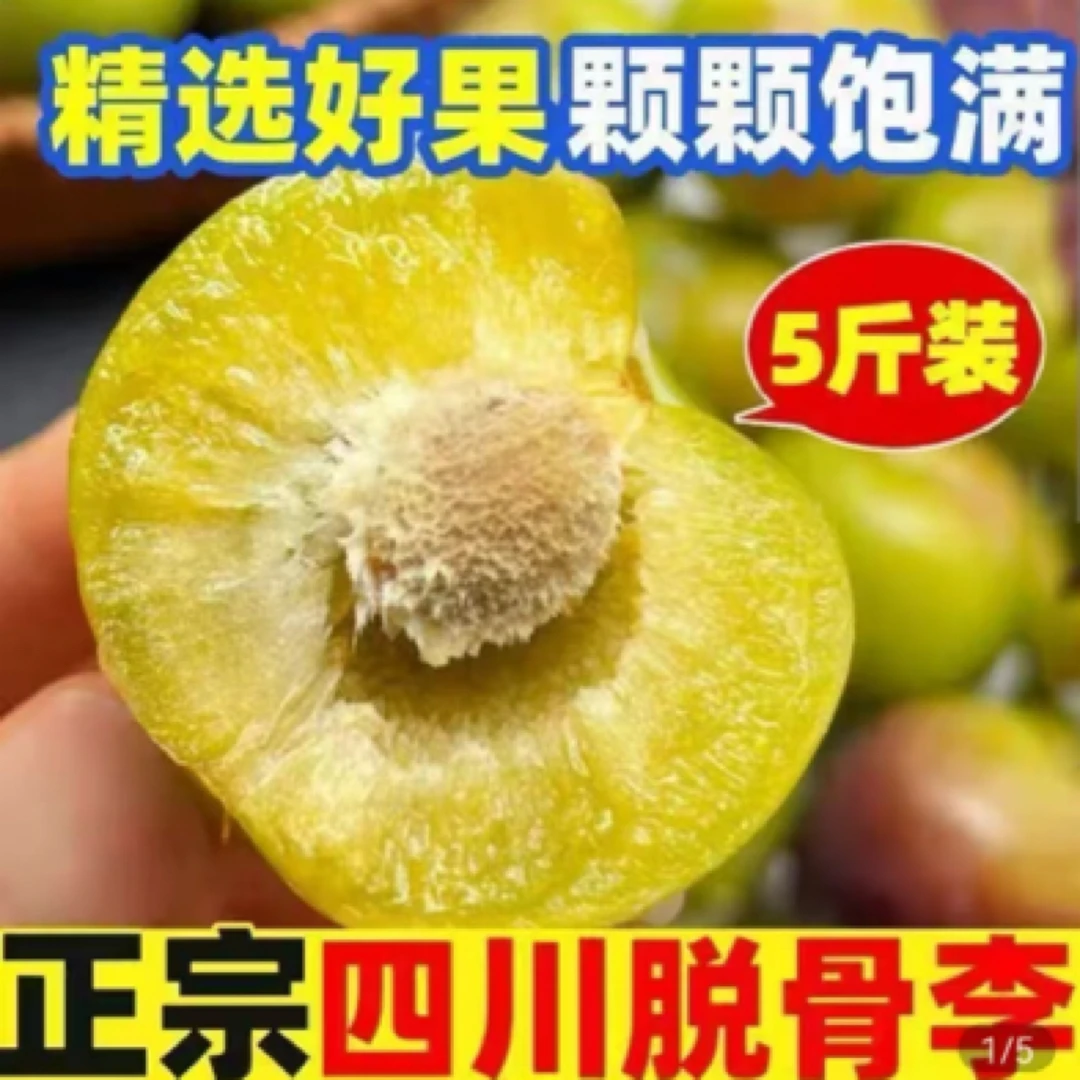 四川脱骨李半边红茵红李新鲜应季酸脆甜孕妇坏果包赔5斤包邮天享