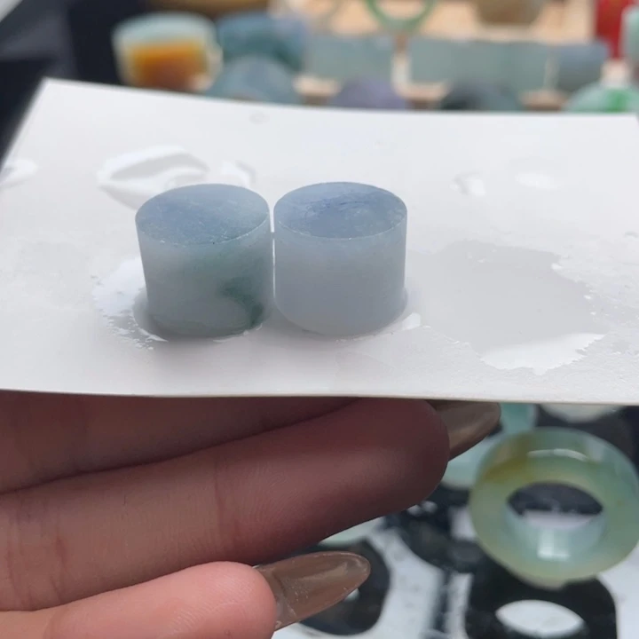 定制翡翠未镶嵌左*鱼戒指