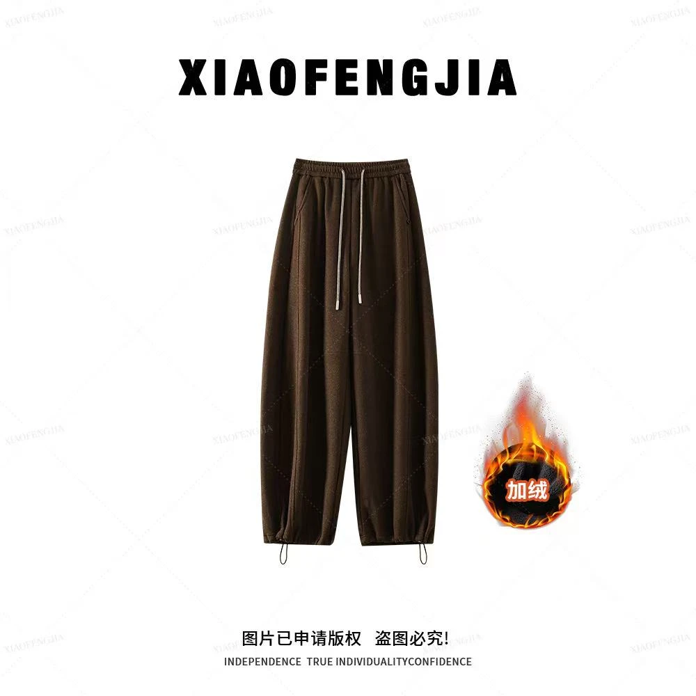 【长腿视觉】2025冬季新款【四季青小封家轻奢】弯刀显瘦休闲裤女9390