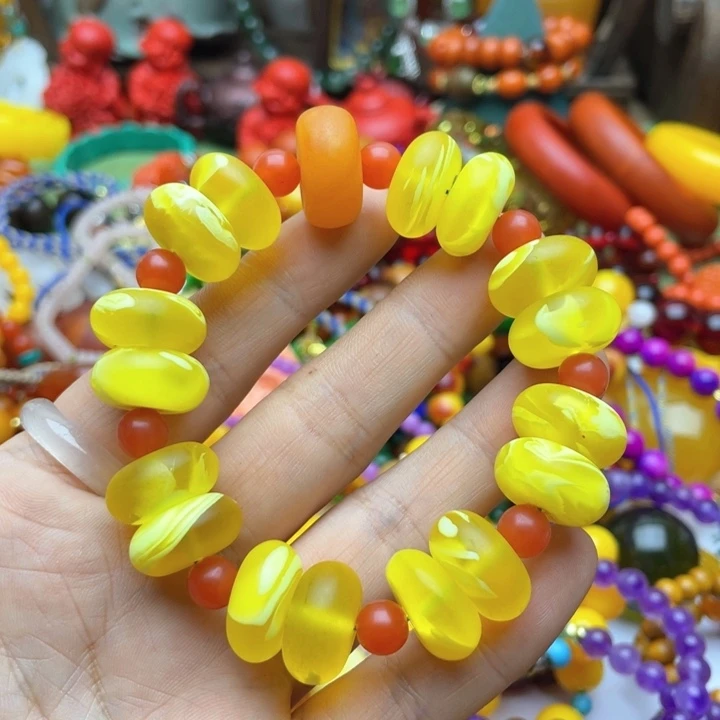 树脂制品开**敏78号算盘手串