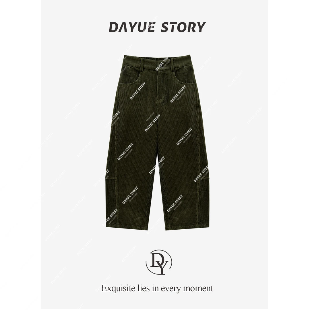 DAYUE【绿野仙踪】全棉高密织造~绒面立体丰满！设计师百搭灯芯绒裤