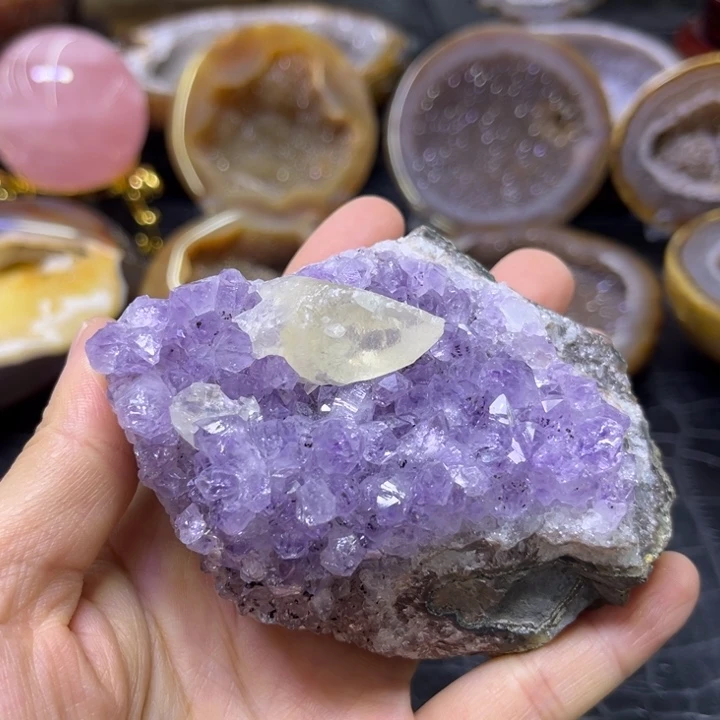 未镶嵌发饰水晶奇石紫晶
