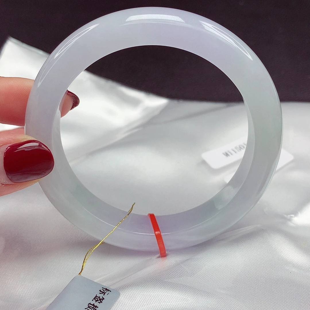 翡翠未镶嵌手镯58圈011