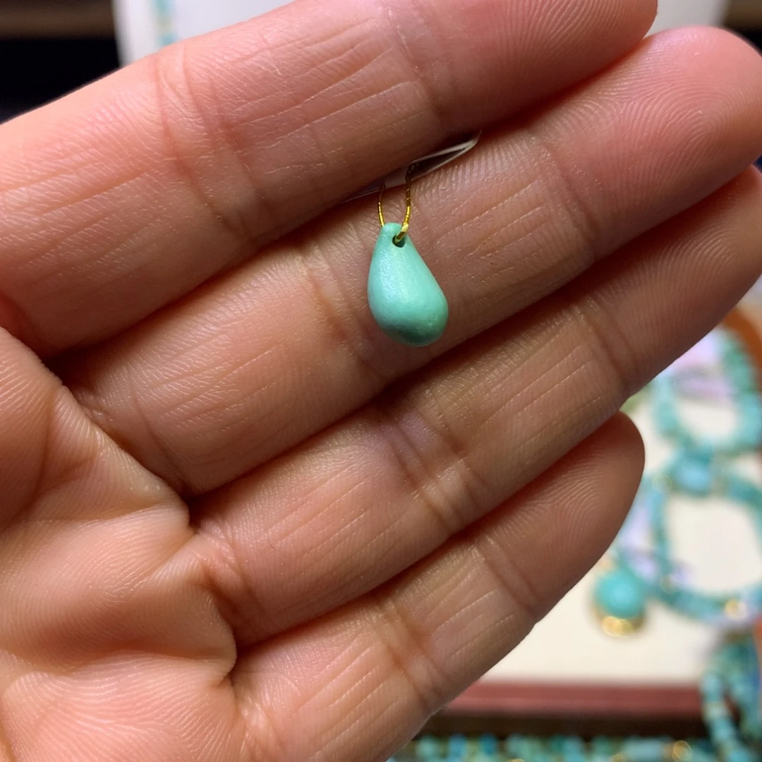 绿松石未镶嵌卡子