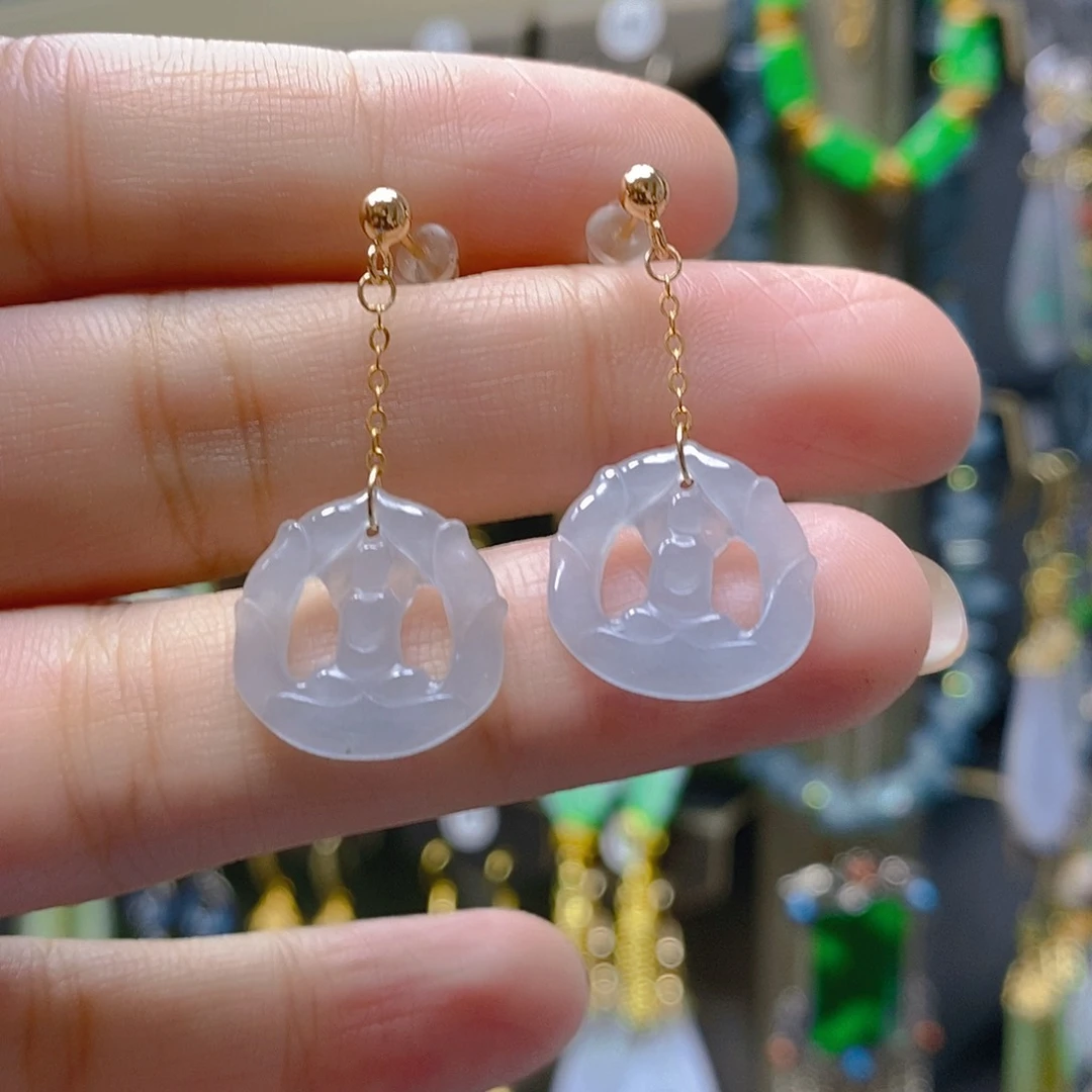 未镶嵌翡翠耳饰翡翠