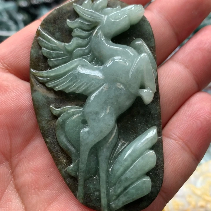 翡翠颈饰未镶嵌保真天然A货翡翠