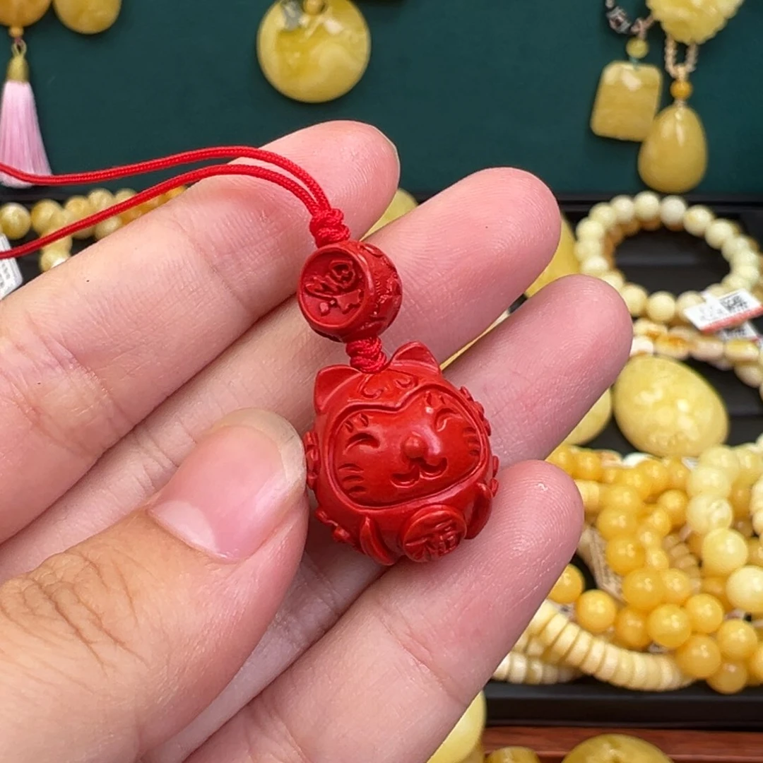 琥珀手链未镶嵌朱砂