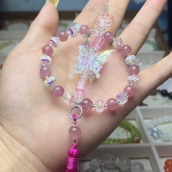 吊坠(不含链)水晶未镶嵌车挂草莓晶