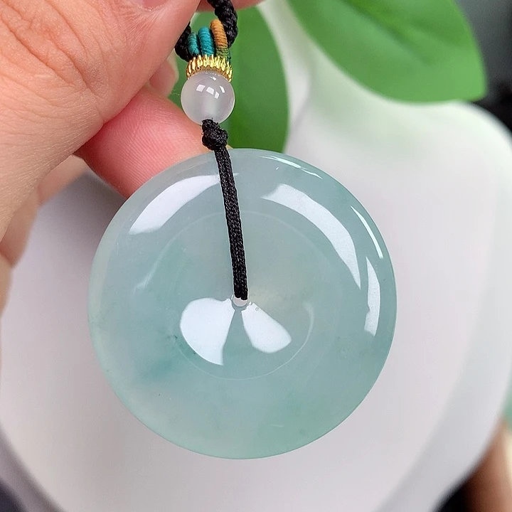 翡翠未镶嵌颈饰平安扣 35.2x5.9mm