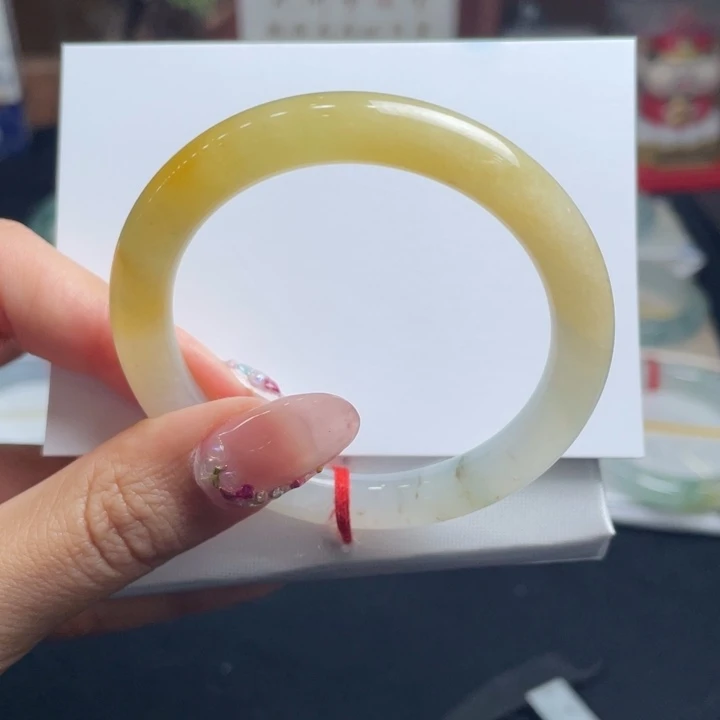 z***z翡翠未镶嵌手镯49圆条柠檬黄