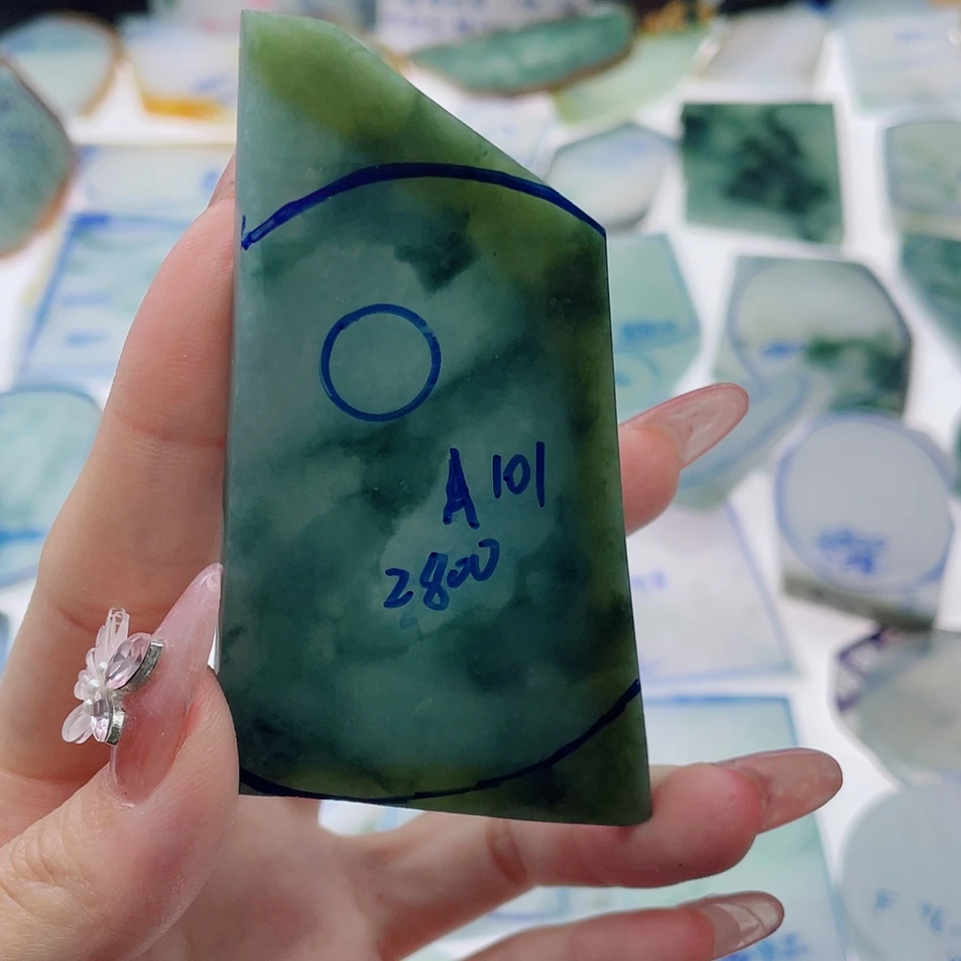 定制翡翠未镶嵌L*Z纯天然缅甸a货翡翠