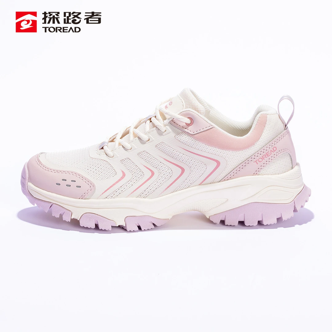 探路者徒步鞋25春夏户外女款防滑耐磨透气休闲徒步鞋TFAACN82732