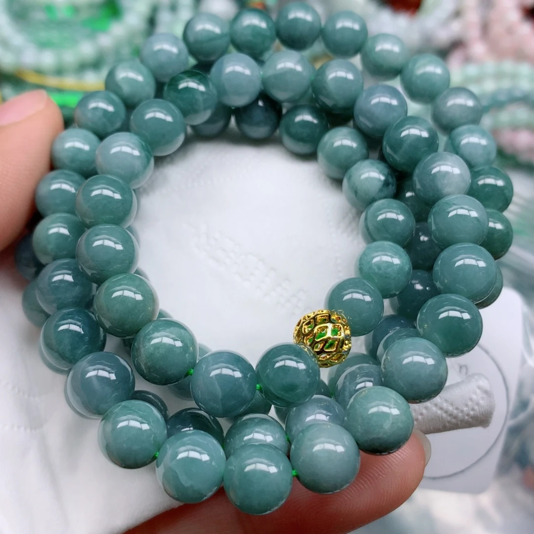 翡翠未镶嵌项链珠子1