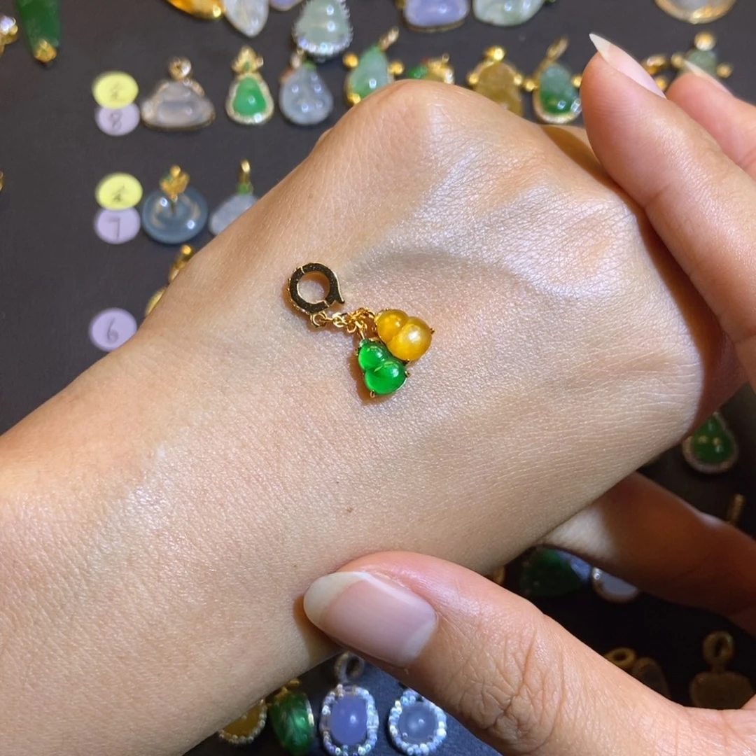 翡翠银S925镶嵌吊坠(不含链)