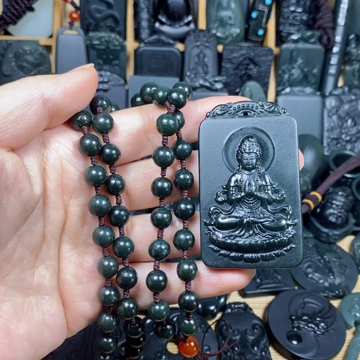 和田玉（青玉）颈饰未镶嵌