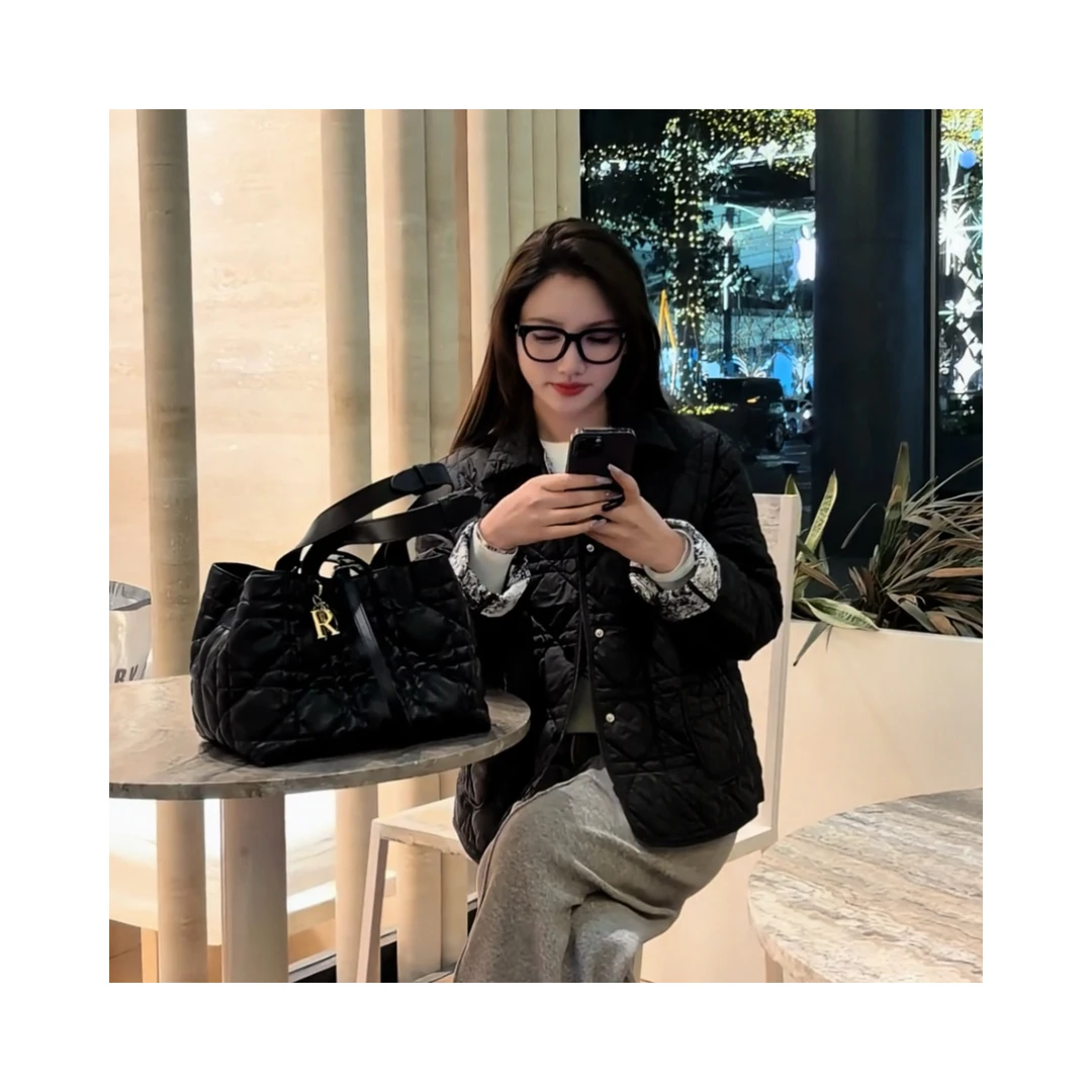 【菱格美学】春季新款高端定制小翻领菱形格棉服外套