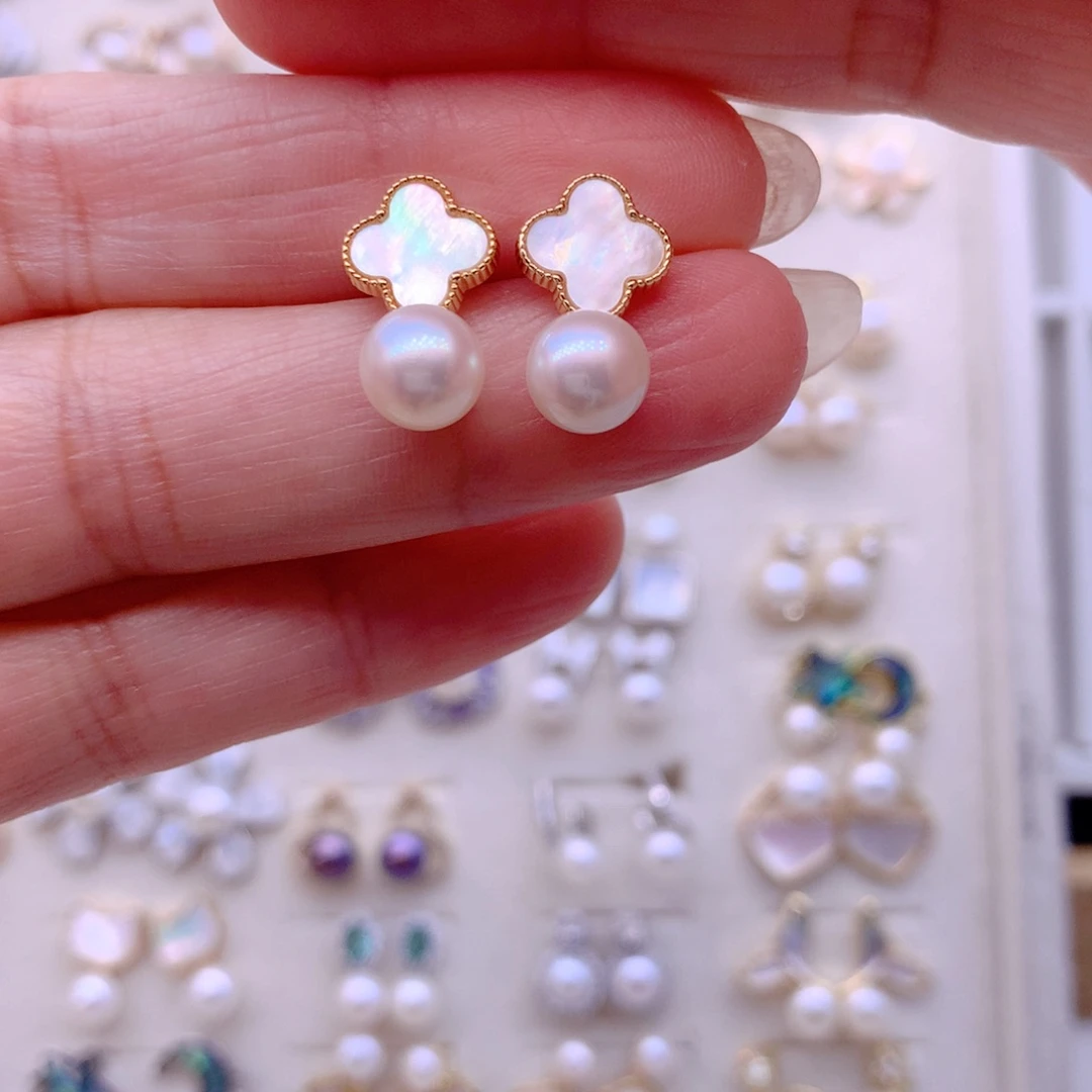 合金耳饰淡水珍珠