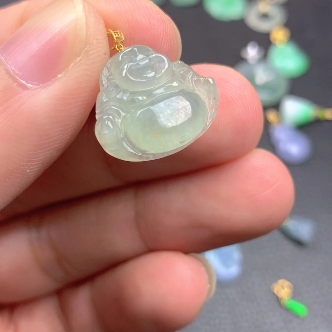 【闪购商品】颈饰18K金镶嵌翡翠翡翠