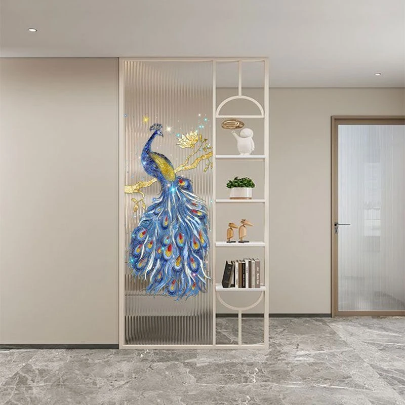 简约艺术玻璃金属屏风隔断客厅入户门玄关餐厅酒店卫生间遮挡装饰