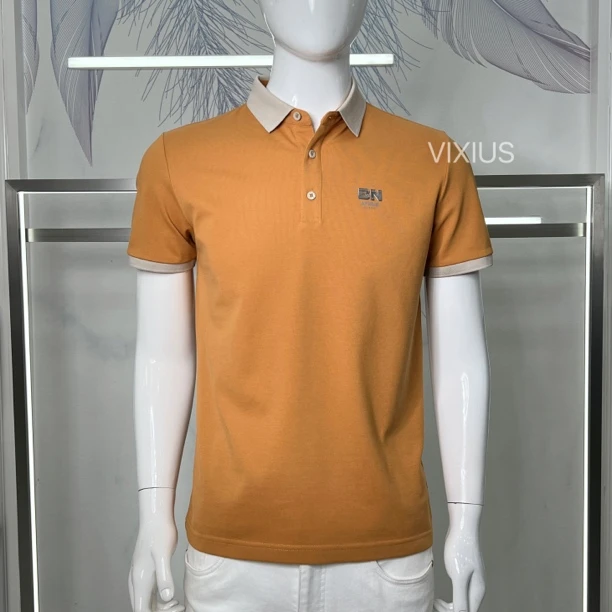 VIXIUS/维哲夏季新款合身男士百搭轻奢时尚短袖翻领polo#V166